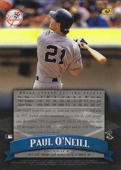 1998 Finest - Refractors #62 Paul O'Neill Back