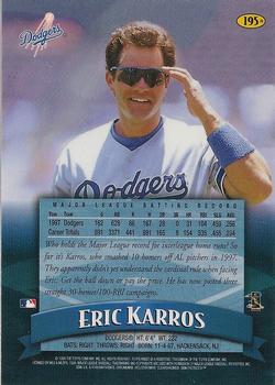 1998 Finest - Refractors #195 Eric Karros Back