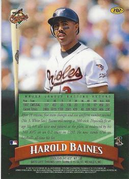 1998 Finest - Refractors #202 Harold Baines Back