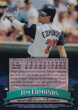 1998 Finest - Refractors #213 Jim Edmonds Back