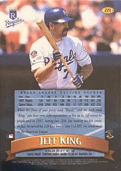 1998 Finest - Refractors #221 Jeff King Back
