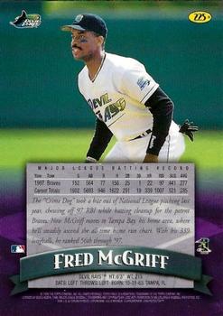 1998 Finest - Refractors #225 Fred McGriff Back