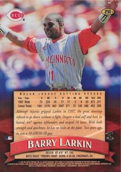 1998 Finest - Refractors #231 Barry Larkin Back