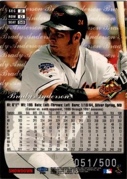 1998 Flair Showcase - Flair Showcase Row 0 (Showcase) #58 Brady Anderson Back