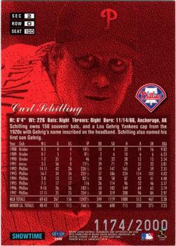 1998 Flair Showcase - Flair Showcase Row 0 (Showcase) #100 Curt Schilling Back