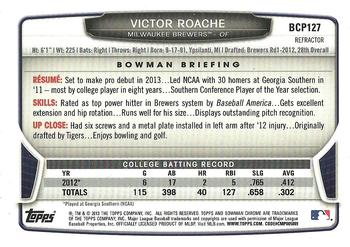 2013 Bowman Chrome - Prospects Green Refractors #BCP127 Victor Roache Back