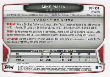 2013 Bowman Chrome - Prospects Green Refractors #BCP130 Mike Piazza Back