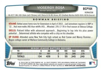 2013 Bowman Chrome - Prospects Green Refractors #BCP164 Viosergy Rosa Back