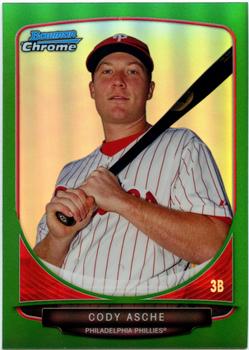 2013 Bowman Chrome - Prospects Green Refractors #BCP192 Cody Asche Front
