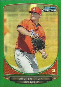 2013 Bowman Chrome - Prospects Green Refractors #BCP199 Andrew Aplin Front