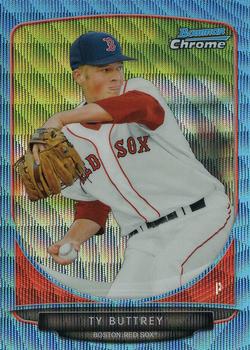 2013 Bowman Chrome - Prospects Blue Wave Refractors #BCP139 Ty Buttrey Front