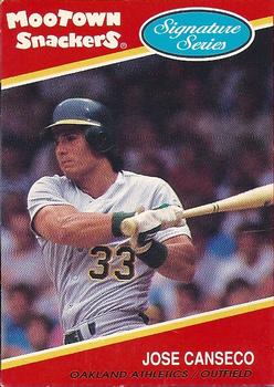 1991 MooTown Snackers #1 Jose Canseco Front