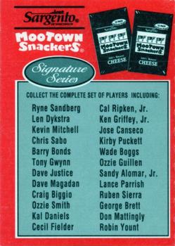 1991 MooTown Snackers #NNO Mail-In Certificate / Checklist Front