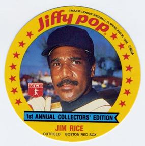 1986 Jiffy Pop Discs #1 Jim Rice Front