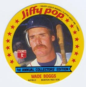 1986 Jiffy Pop Discs #2 Wade Boggs Front