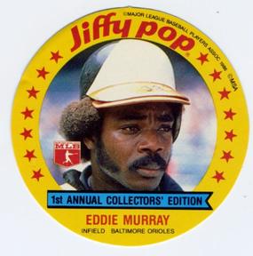 1986 Jiffy Pop Discs #10 Eddie Murray Front