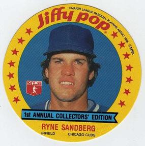 1986 Jiffy Pop Discs #12 Ryne Sandberg Front
