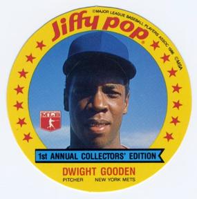 1986 Jiffy Pop Discs #20 Dwight Gooden Front