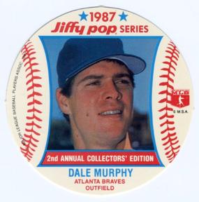 1987 Jiffy Pop Discs #2 Dale Murphy Front