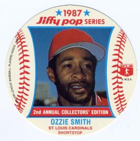 1987 Jiffy Pop Discs #7 Ozzie Smith Front