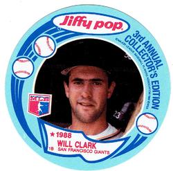 1988 Jiffy Pop Discs #5 Will Clark Front