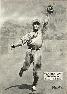 1934-36 Batter-Up (R318) #42 Charlie Gehringer Front
