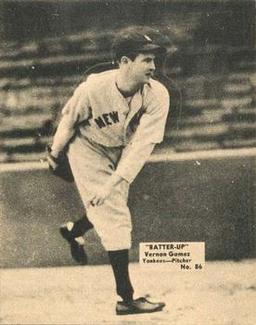 1934-36 Batter-Up (R318) #86 Lefty Gomez Front
