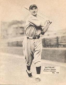 1934-36 Batter-Up (R318) #104 Mickey Haslin Front