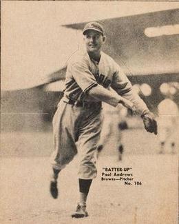 1934-36 Batter-Up (R318) #106 Paul Andrews Front