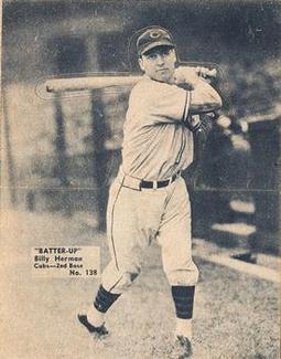 1934-36 Batter-Up (R318) #138 Billy Herman Front