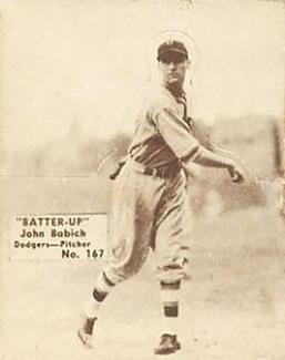 1934-36 Batter-Up (R318) #167 John Babich Front