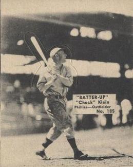 1934-36 Batter-Up (R318) #185 Chuck Klein Front