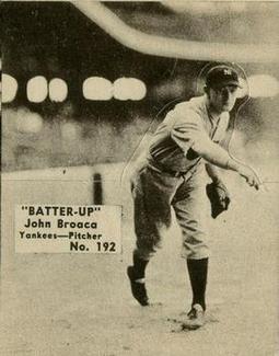 1934-36 Batter-Up (R318) #192 John Broaca Front