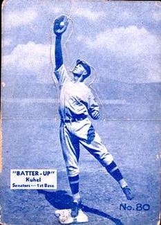 1934-36 Batter-Up (R318) #80 Joe Kuhel Front