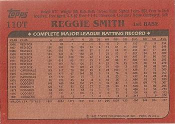 1982 Topps Traded #110T Reggie Smith Back