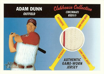 2004 Topps Heritage - Clubhouse Collection Relics #CCR-AD Adam Dunn Front