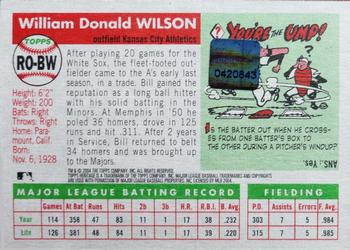 2004 Topps Heritage - Real One Autographs #RO-BW Bill Wilson Back