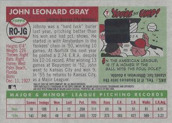 2004 Topps Heritage - Real One Autographs #RO-JG Johnny Gray Back