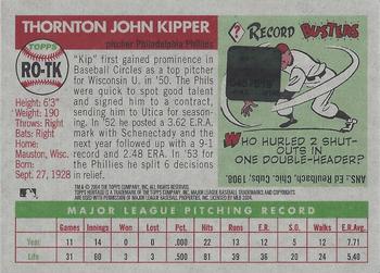 2004 Topps Heritage - Real One Autographs #RO-TK Thornton Kipper Back