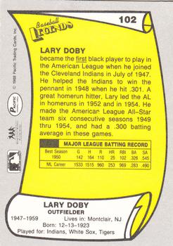 1988 Pacific Legends I #102 Larry Doby Back
