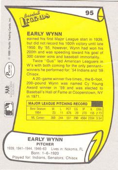 1988 Pacific Legends I #95 Early Wynn Back