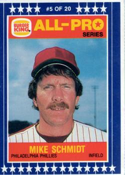 1986 Burger King All-Pro Series #5 Mike Schmidt Front
