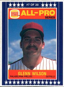 1986 Burger King All-Pro Series #7 Glenn Wilson Front
