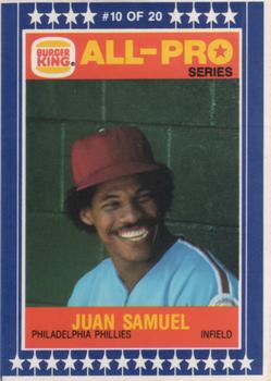 1986 Burger King All-Pro Series #10 Juan Samuel Front