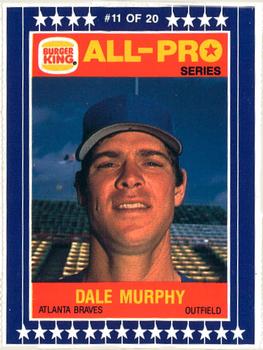 1986 Burger King All-Pro Series #11 Dale Murphy Front