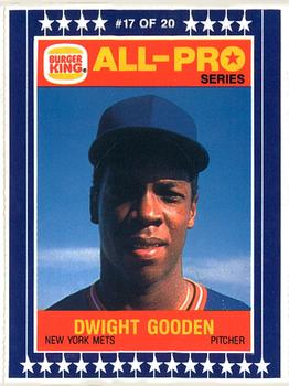 1986 Burger King All-Pro Series #17 Dwight Gooden Front