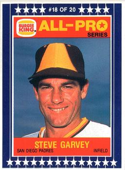 1986 Burger King All-Pro Series #18 Steve Garvey Front
