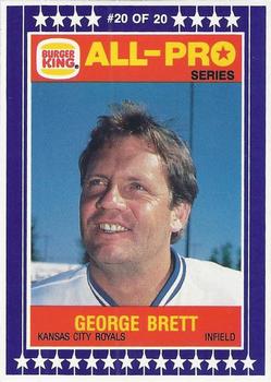 1986 Burger King All-Pro Series #20 George Brett Front