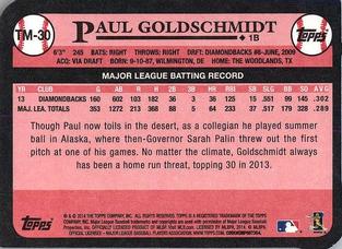 2014 Topps - 1989 Topps Die Cut Minis #TM-30 Paul Goldschmidt Back