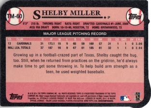 2014 Topps - 1989 Topps Die Cut Minis #TM-60 Shelby Miller Back